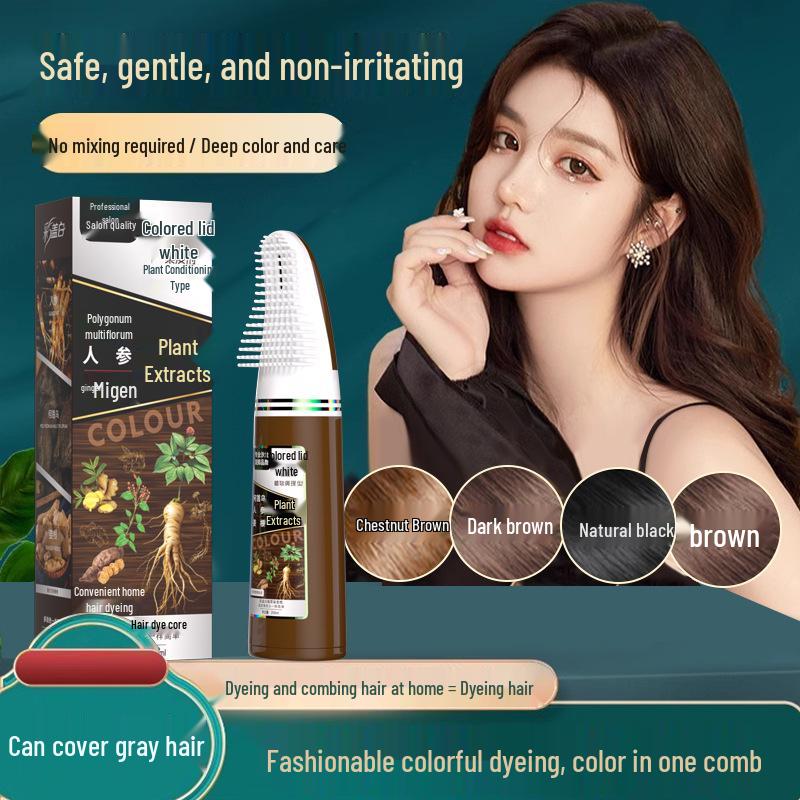 Plant-Based Hair Dye Cream: Gentle, DIY White One-Comb Colorant