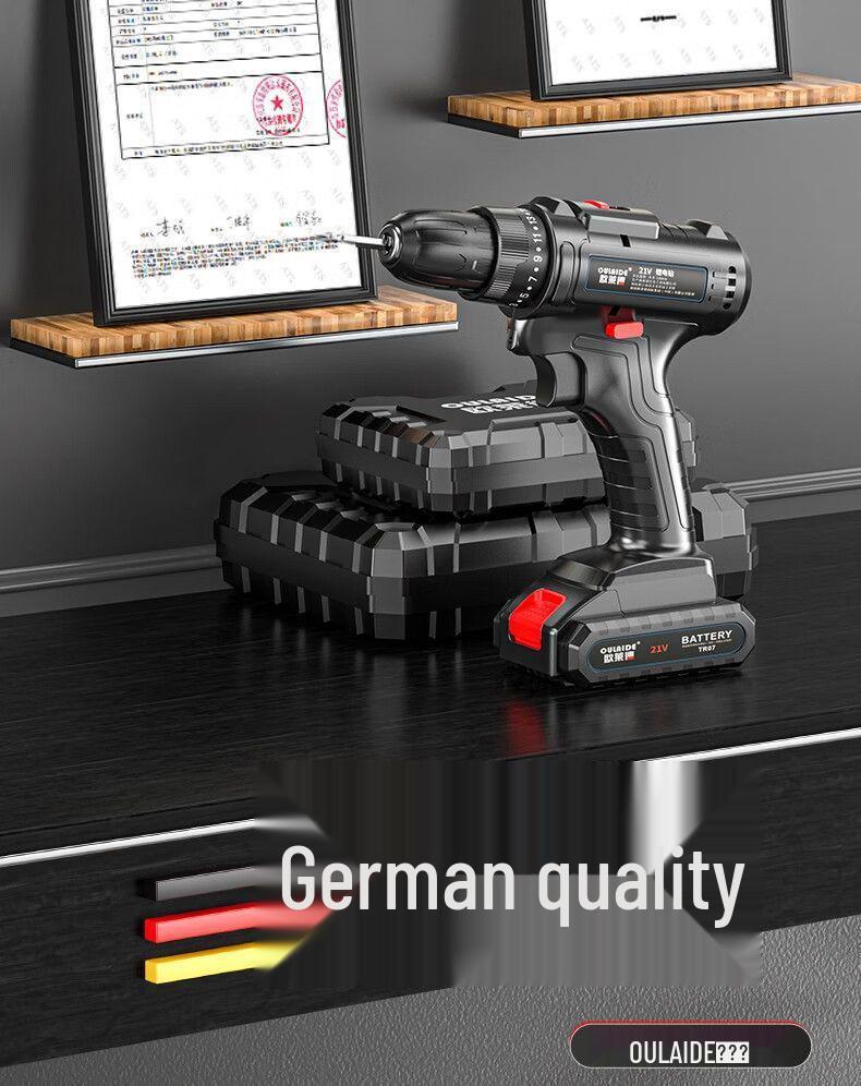 High-Power Cordless Electric Drill and Screwdriver Set with Lithium Battery for Home Use