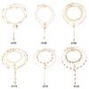 Jewelry 3-piece Set, Diamond-encrusted Cross Chain Necklace Set, Small Flower Crystal Copper-clad Iron Chain Neck Chain.