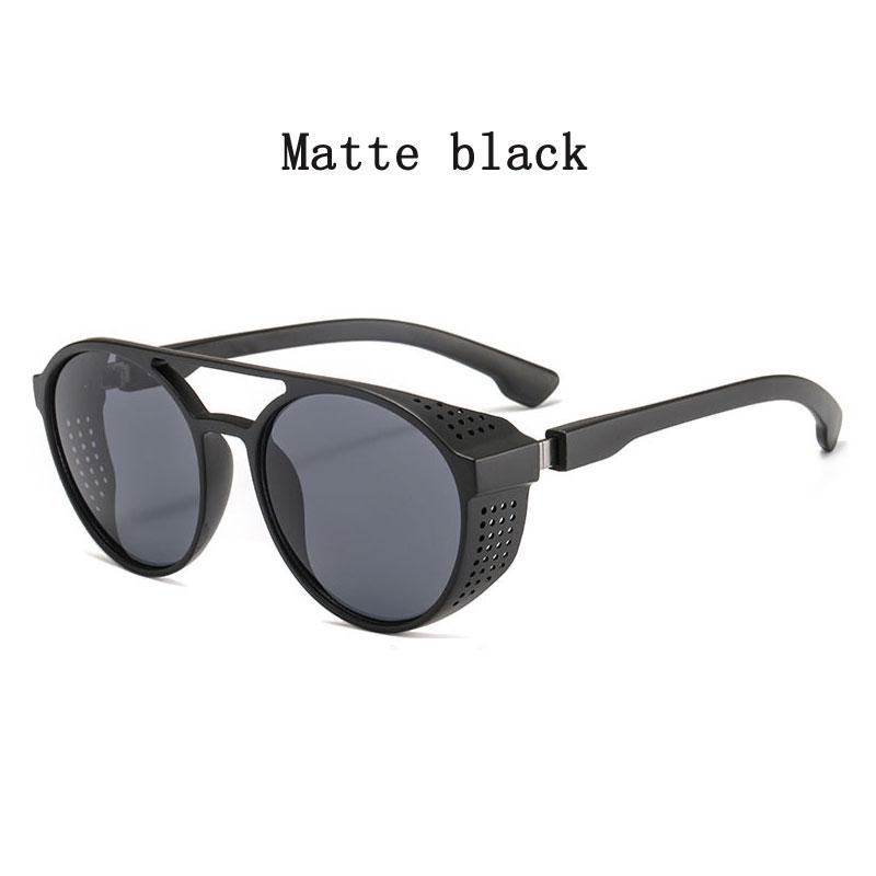 Vintage Steampunk Sunglasses Men Women Fashion Designer Round Goggles Classic Black Driving Sun Glasses