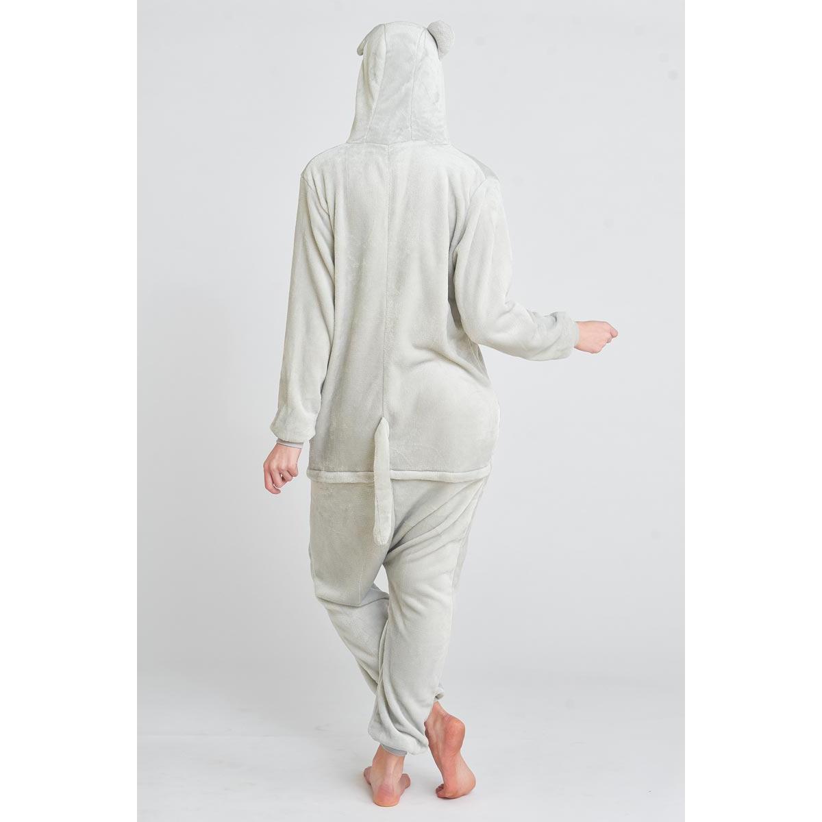 

Пижамные костюмы кигуруми Тоторо, костюмы для женщин и мужчин, зимняя фланель, теплая, для взрослых, фестиваль животных, карнавал, наряд xl белый/серый