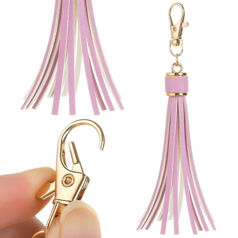 New Bag Accessory Fringe Jewelry KeyChain Strap KeyRing Tassel Key Chain PU Leather Tassels