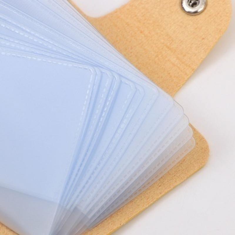 24 Kartenfächer Herren Damen Leder Kreditkartenetui Kartenhalter Geldbörse Visitenkarte