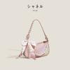 Women's Bag Niche Ins Style Fashion Versatile Laser Powder Underarm Bag Color Bag Women's 2025 New Shoulder Messenger Bag