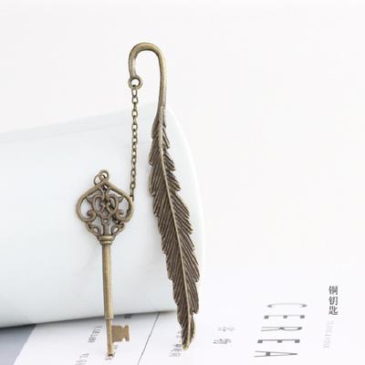 Metal Bookmark Feather Pendant Book Page Mark Student Stationery School Supplies Bookmarks Gift Book Marker Escolar Papelaria