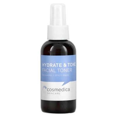 Hydrate & Tone Facial Toner, Rosewater + Witch Hazel, 120ml (4oz)