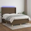 VidaXL Slatted Bed Base with Mattress and LED, Upholstered Bed, Double Bed, Adult Bed for Interior Bedroom, 3139032