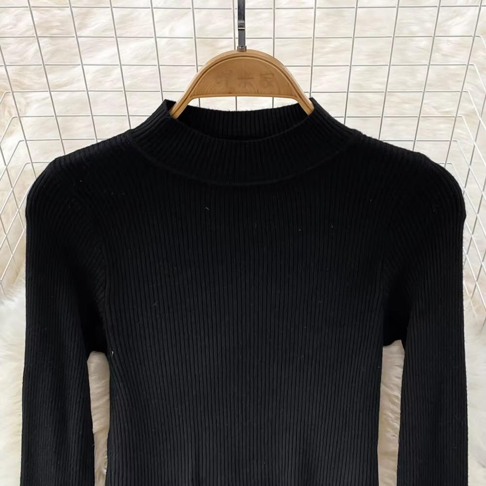 Rochie din două piese cu curea în carouri, toamnă iarnă, pentru femei, cu gâtul în picioare, tricotat, cu mâneci lungi, stil vintage, din lână, rochie dulce, în linie A