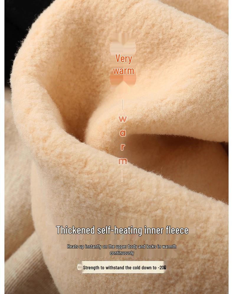 Women's High-Waist Ribbed Leggings - 500g Combed Cotton Fleece-Lined, Slimming & Anti-Pill, for Autumn/Winter