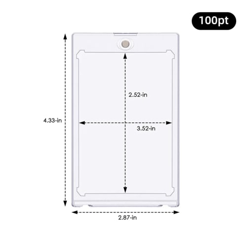 HARUMAKI Magnetic Loader, Hard Plastic Card Protector with Inner Sleeve for Pokemon Cards, Magnetic Holder for Trading Cards (Set of 5) - 35pt, 55pt,