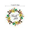 100-500pcs 4 Types Floral Thank You Sticker For Seal Label Scrapbooking Christmas Sticker Decoration Sticker Stationery Sticke