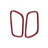 2Pcs Red Carbon Fiber Air Vent Outlet Cover Trim For Porsche Macan 2014-2019