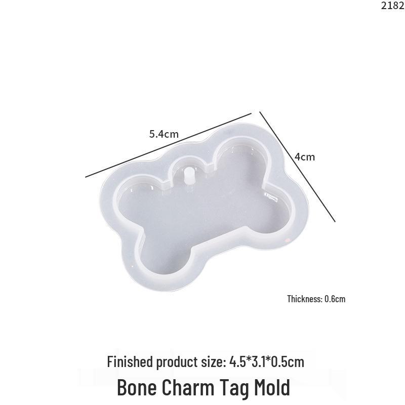 Poppy DIY Resin Sweater Necklace Pendant Mold - Oval, Fan, Round, Bone Tag Shapes