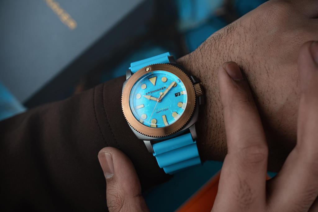 Watch Haru Titanium Bronze Blue [Spinikar] SP-5145-04 Men's [Used]