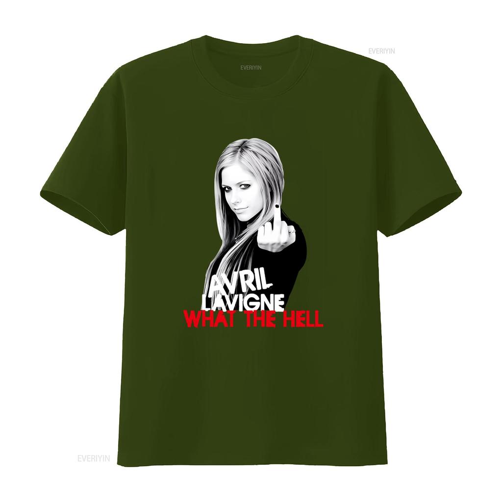Avril Lavigne What The Hell T-Shirt Kanadische Sängerin Inspiriertes Design für Fans vintage gewaschen Grafik Streetwear Designer Kleidung