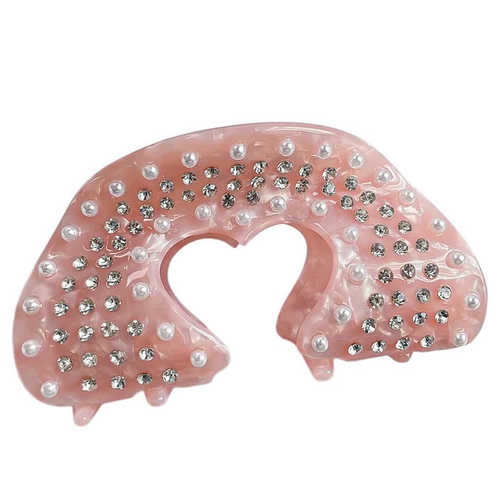 Love Heart Hair Claw for Women Acetate Acid Strong Clamp Hair Claw Clip Hair Styling Tool French Elegant Hair Decoration