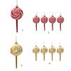 Christmas Tree Decorations Candy Ornaments Pack of 4 Lollipop Hanging Ornaments for Festivals