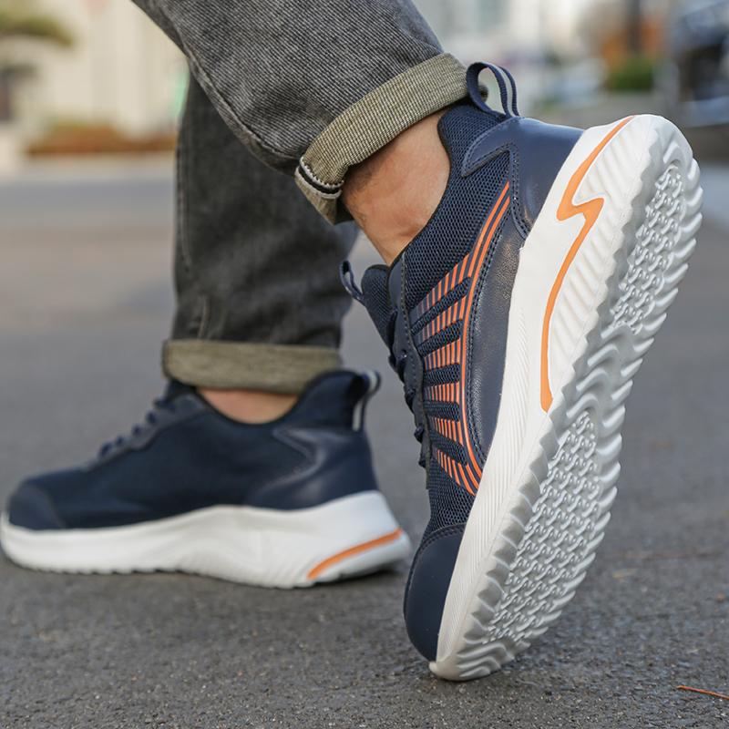 Men Sport Safety Shoes Women Breathable Work Sneakers Anti-Smash Steel Toe Work Shoes Men Lightweight Indestructible Shoes Male