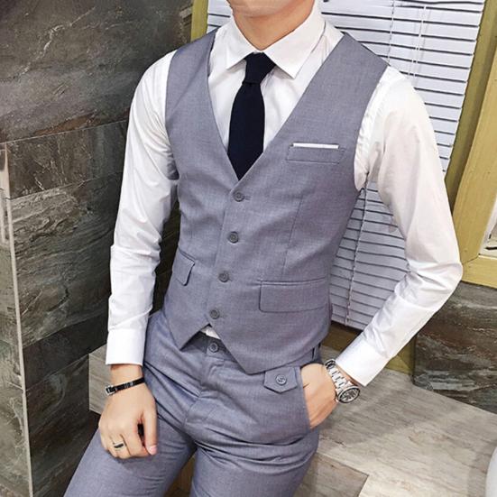 Formal Suit Vest Blazer Pants Set 