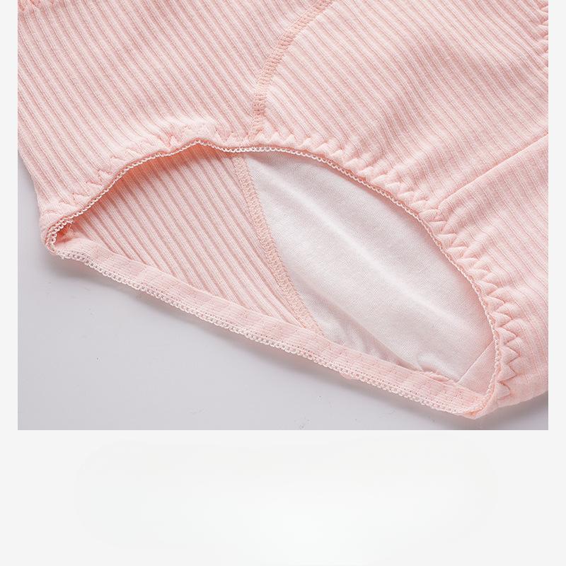 Mid Waist Women's Breathable Pure Cotton Physiological Underwear Women's Threaded Cotton Menstrual Underwear Panties