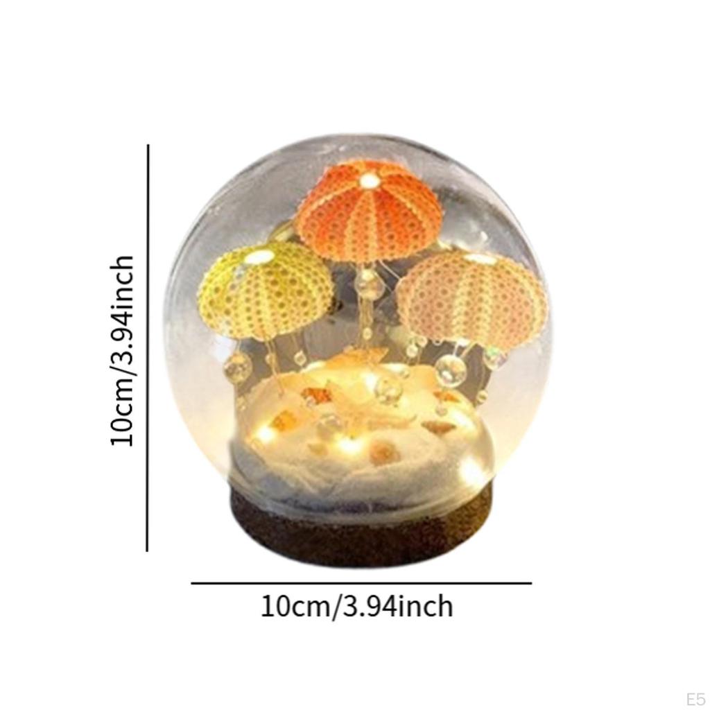 Night Light Bedside Lamp Home Decor Decorative Ornament Jellyfish Desk for Living Room