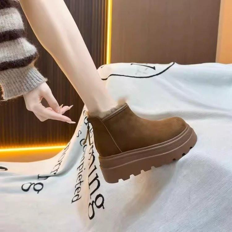 Women's Large Size Soft Elastic Winter Warm Cold Padded Snow Boots Non-slip Wear Outdoor Casual Sneakers Cotton Boots