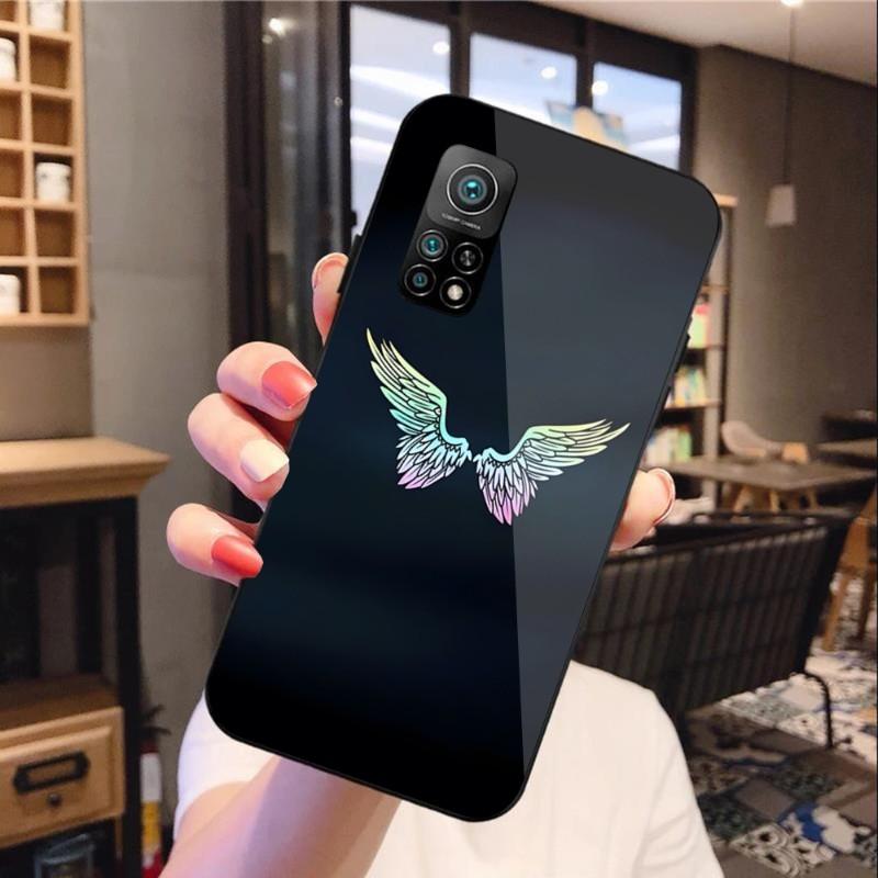 Wings Of Destiny Mobilskal För Xiaomi 12 11T 10 9 Redmi Note 11 10 10S Pro Redmi 9 9A 8 Svart PC Glas Mobilskal