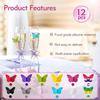 12Pcs Wine Glass Charms, Butterfly Charms, Wine Glass Charm for Parties, Saloon, Potlucks, Weddings