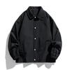 Chaqueta Entrenador para Hombre Primavera y Otoño Suelta Solapa Color Sólido Casual Versátil para Hombre
