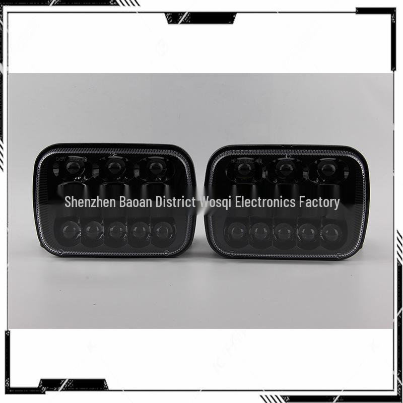 5x7 Inch LED Square Headlights for Jeep Cherokee and Patrol - High/Low Beam Off-Road Vehicle Mods