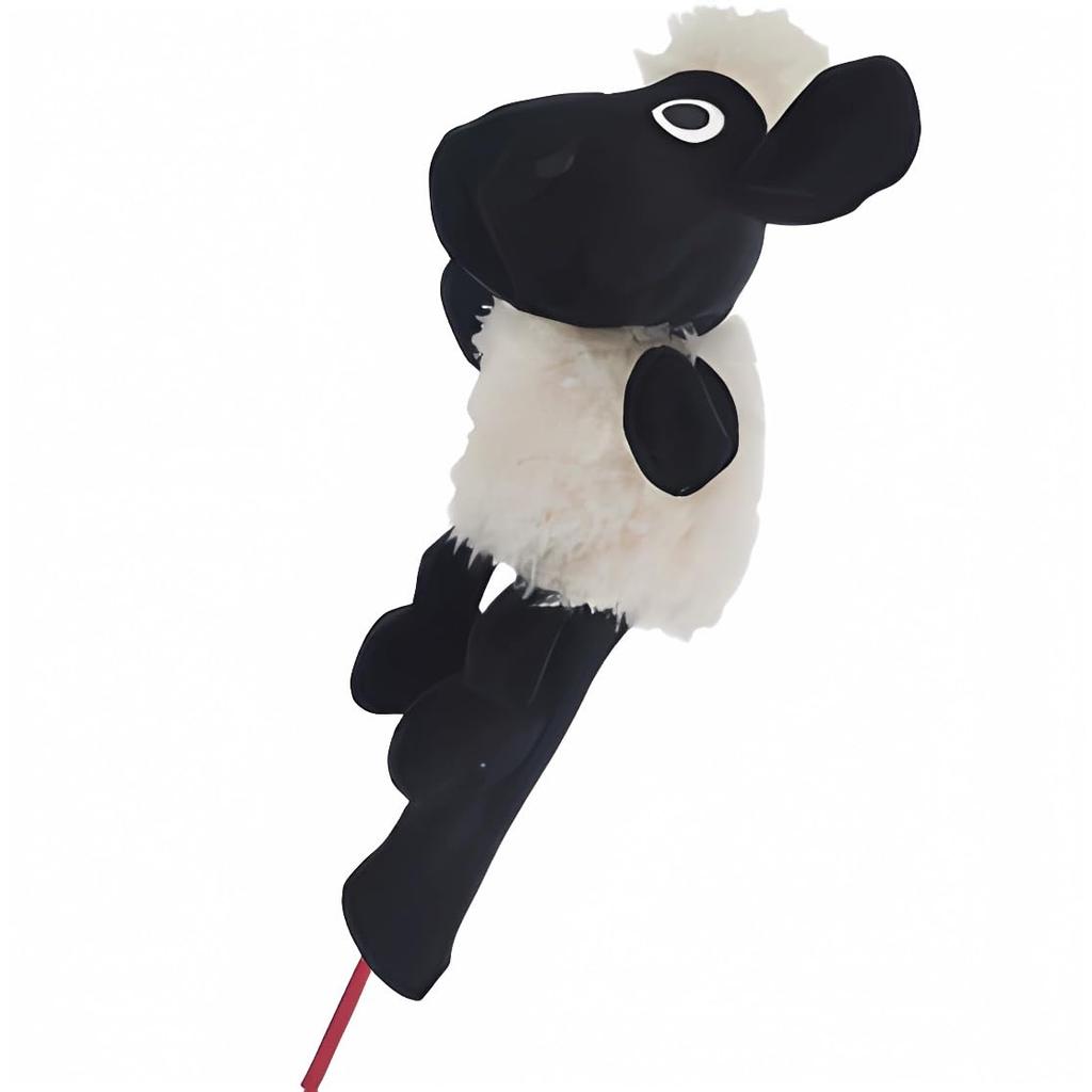 Boscogno Golf Animal Long Neck Plush Character Club Single Item Headcover, Driver/DR, Headcover, Cute, Scratch-Resistant, Protective, (Sheep)