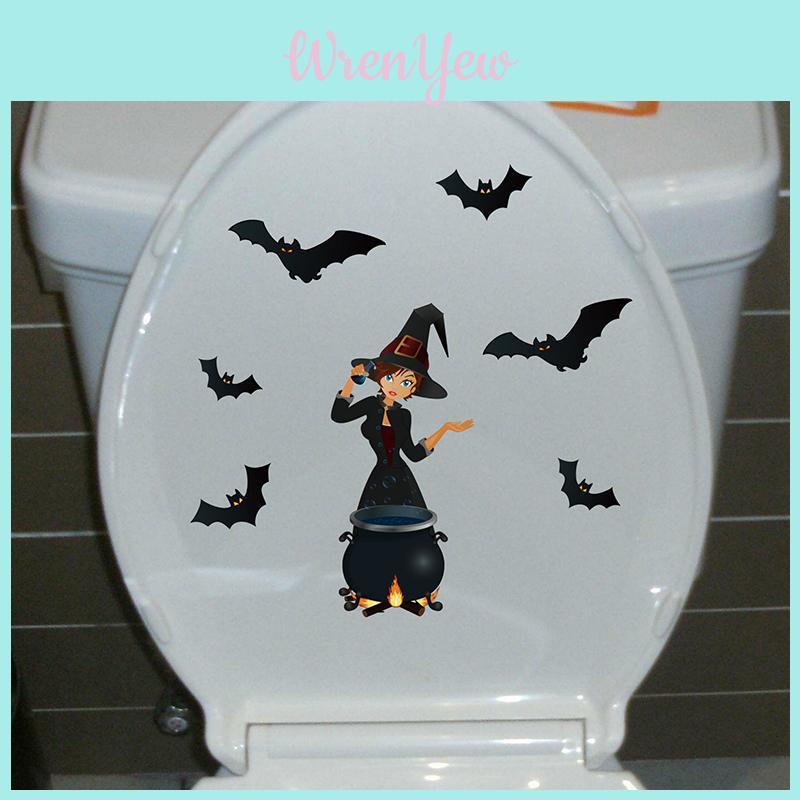 Versatile Classic Halloween Party Diy Witch Stickers Skeleton Ghost Window Wall Decals Decor