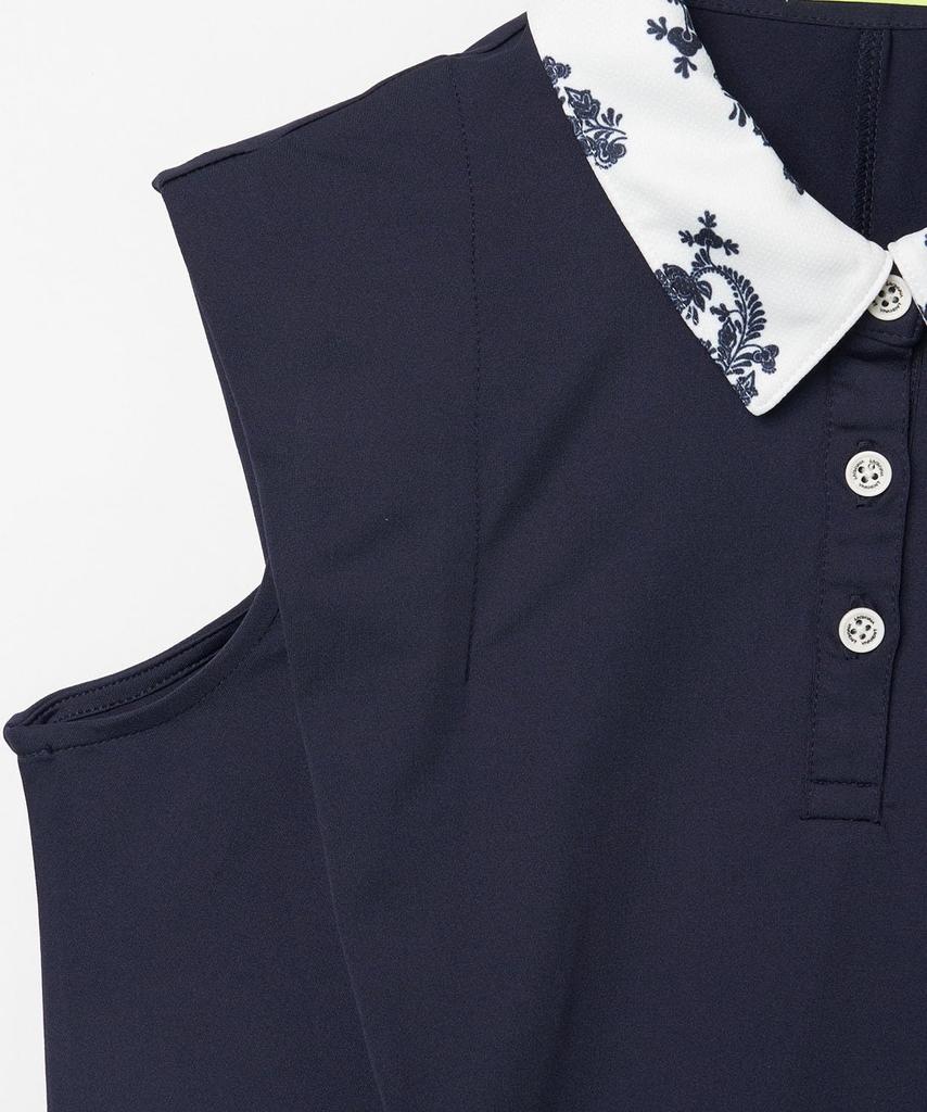 Botanical Beaten Water Quick UV Cool Antibacterial and Odor Navy [Viva Heart] Sleeveless, Absorbent, Drying, Protection, Touch, Resistant, Women's,