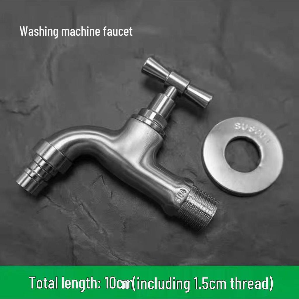 304 Stainless Steel Anti-Freeze Cold Resistant Outdoor Faucet with 4/6-Point Nozzle for Washing Machine