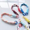 Dopamine Color Braided Three-strand Twist Short Rope Mobile Phone Lanyard Water Cup Keychain Universal Portable