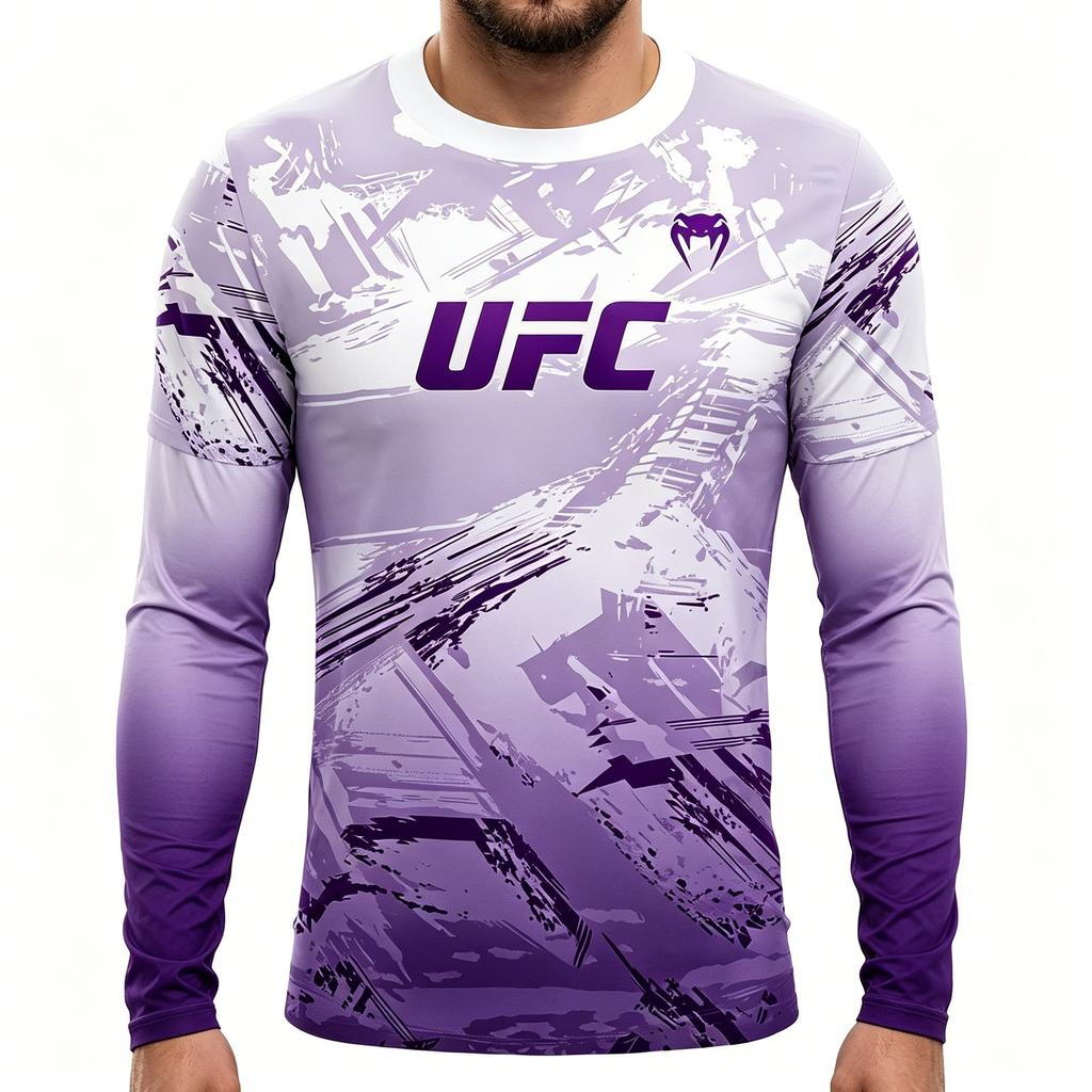 Men's Long-Sleeve Sports T-Shirt Trendy Breathable Gym Training Casual Daily Top