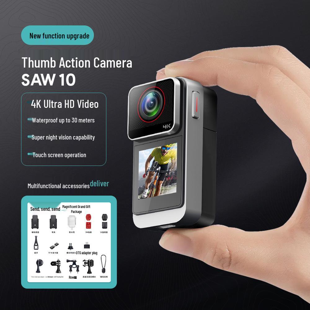4K HD Waterproof Sports Camera with Anti-Shake, Chest & Head Mounts for Motorcycle & Diving
