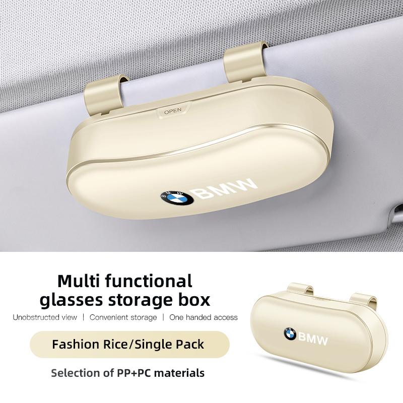 Car Sun Visor Glasses Storage Box Interior Accessories Stickers For BMW G80 G06 G07 G42 G14 G15 G16 F82 F20 F21 F83 M2 M3 M4 M5