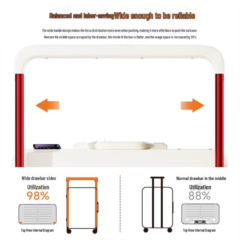 OKD Aluminum Frame Front-Opening Hardside Luggage