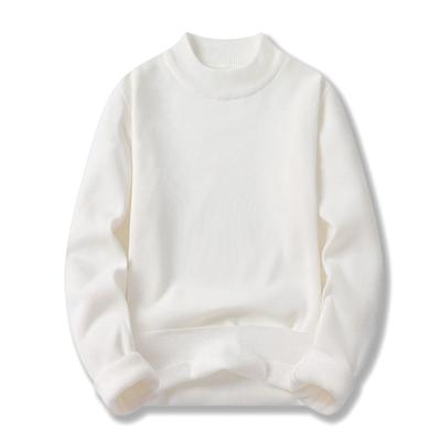 Winter New Style Half-high Collar Thickened One-piece Fleece Pullover Sweater