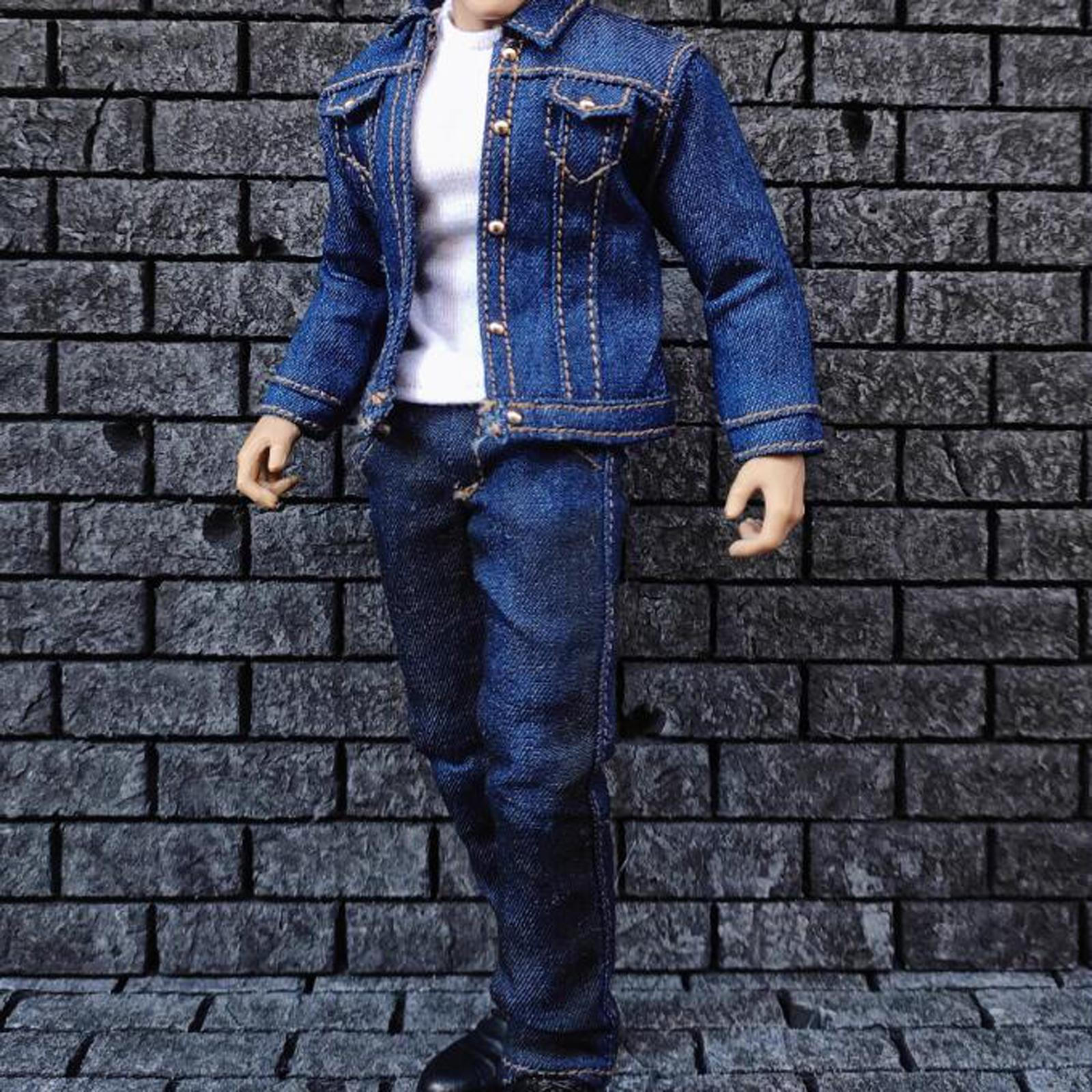 

1/12 Scale Miniature Clothes Figure Doll Jeans Costume Accessories Soldier