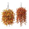Easy Assembly Flower Hanging Silk Mums Outdoor Decor UV Resistant Flowers