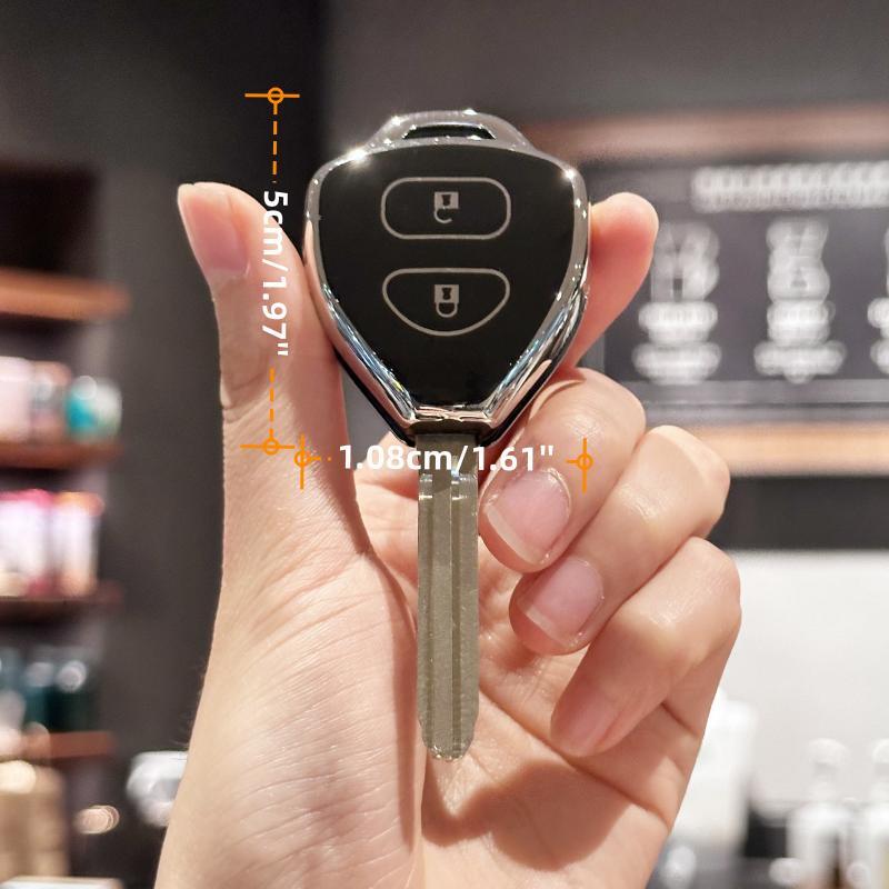Key FOB Cover For Toyota Corolla VIOS Camry Yaris RAV4 HiLux Cruiser Fortuner For 2 Buttons Car Remote Key Case Cover Accessorie
