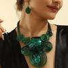Collares de Cuentas Vintage Irregulares Joyería de Cristal y Piedra para Banquetes para Mujeres