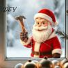 Christmas Home Decor Santa Claus Static Glass Sticker, Removable Window Reusable PVC Stickers Clings for Living Room Bedroom Holiday Party Decoration