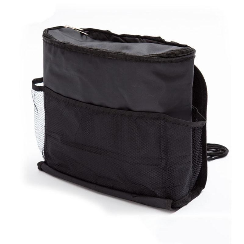Car Seat Back Multi-Pocket Ice Pack Bag Hanging Organizer Collector Storage Box Car Interior Accessories Black Stowing