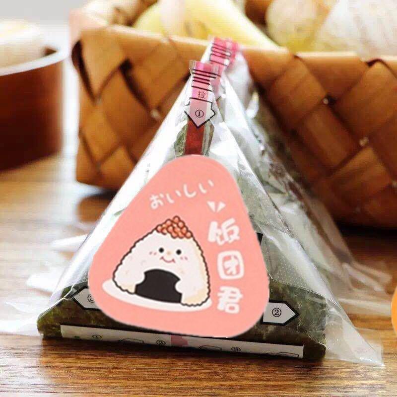 Triangle Rice Ball Packing Bag Stickers Nori Seaweed Onigiri Sushi Bag Stickers Sushi Making Mold Tools Bento Accessories