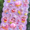Crayon Shin-Chan Soft Pinched Happy Buttocks Sticker Children'S Decompression 3d Bubble Sticker Phone Case Decoration Sticker