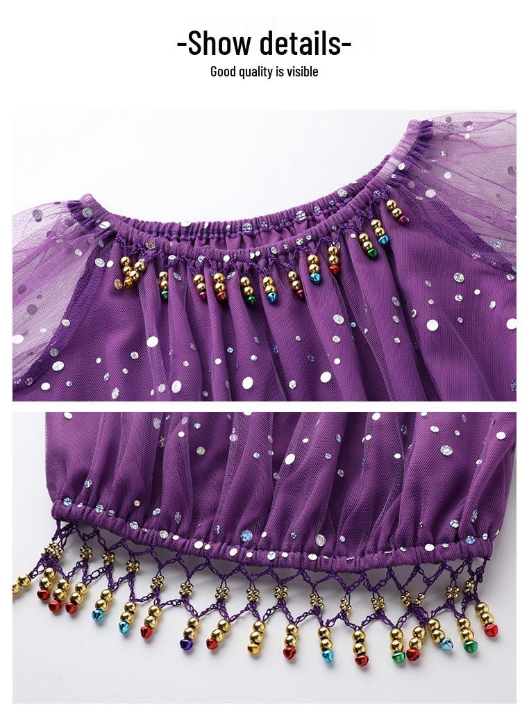 Huayu 2025 Indischer Bauchtanz Langarm Auftrittskostüm für Erwachsene