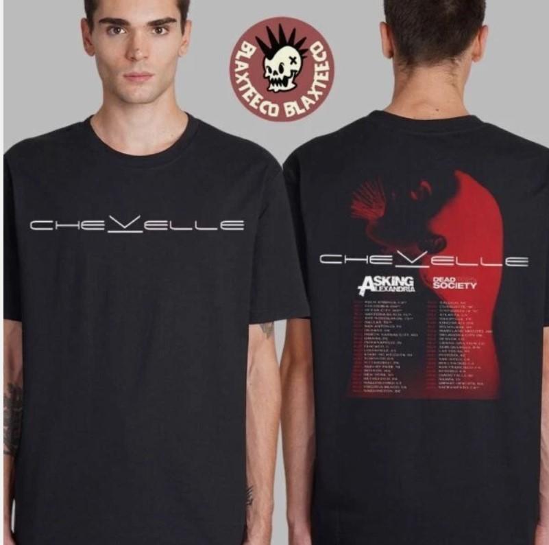 Chevelle 2025 Tour America Tour Dates Two Sides Unisex T-Shirt Size US Unisex T-Shirt S